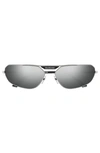Balenciaga 64mm Oval Sunglasses In Silver
