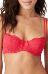 B.tempt'd By Wacoal Ciao Bella Underwire Balconette Bra In Persian Red