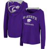 Colosseum Women's  Purple Kansas State Wildcats Catalina Hoodie Long Sleeve T-shirt In Purple