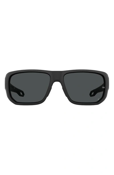 Under Armour Attack 63mm Square Sunglasses In Black Brown