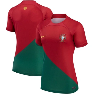 Nike Red Portugal National Team 2022/23 Home Breathe Stadium Replica Blank Jersey
