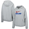 Nike Heather Gray England National Team Lockup Varsity Fleece Raglan Pullover Hoodie In Heather Gray