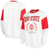 GAMEDAY COUTURE GAMEDAY COUTURE WHITE OHIO STATE BUCKEYES IT'S A VIBE DOLMAN PULLOVER SWEATSHIRT