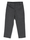 Emporio Armani Houndstooth-check Straight-leg Trousers In Grey