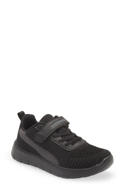 Dream Pairs Kids' Knit Low Top Trainer In Black/ Dark/ Grey