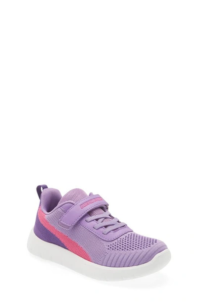 Dream Pairs Kids' Knit Low Top Sneaker In Purple/ Fuchsia