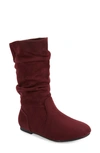 Dream Pairs Kids' Riding Boot In Burgundy