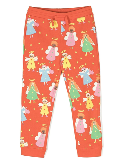 Stella Mccartney Kids' Graphic-print Track Trousers In 红色