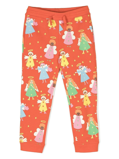 Stella Mccartney Kids' Graphic-print Track Pants In 红色