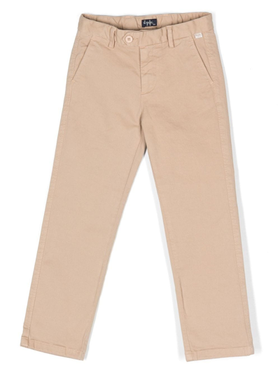 Il Gufo Kids' Cotton Straight-leg Chinos In Neutrals