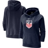 Nike Navy Us Soccer Varsity Raglan Tri-blend Pullover Hoodie In Navy