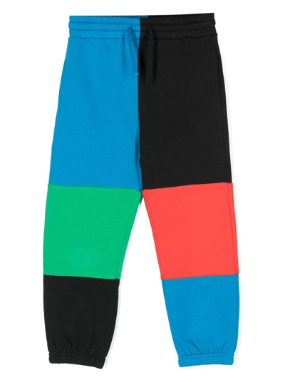 Stella Mccartney Kids' Colour-block Track Pants In Black