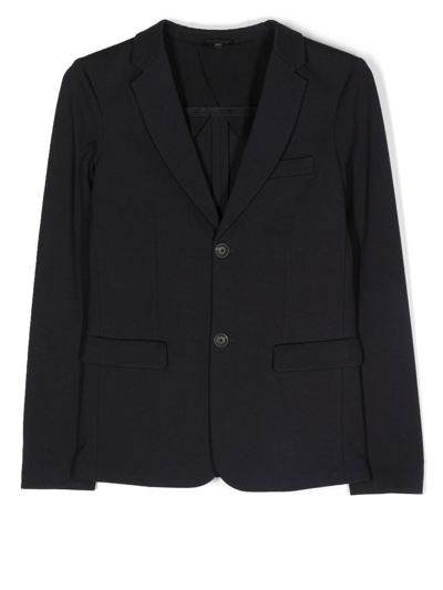 Emporio Armani Teen Single-breasted Blazer In Blue