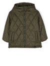 Aspesi Quilted Hooded Puffer Jacket In Green
