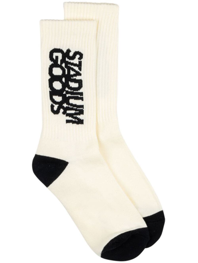 Stadium Goods Logo Crew Socks In White