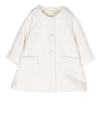 Shop Il Gufo Peter Pan-collar Coat In Neutrals