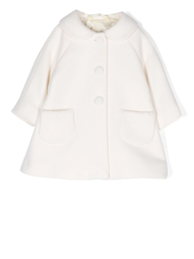 Il Gufo Babies' Peter Pan-collar Coat In Neutrals