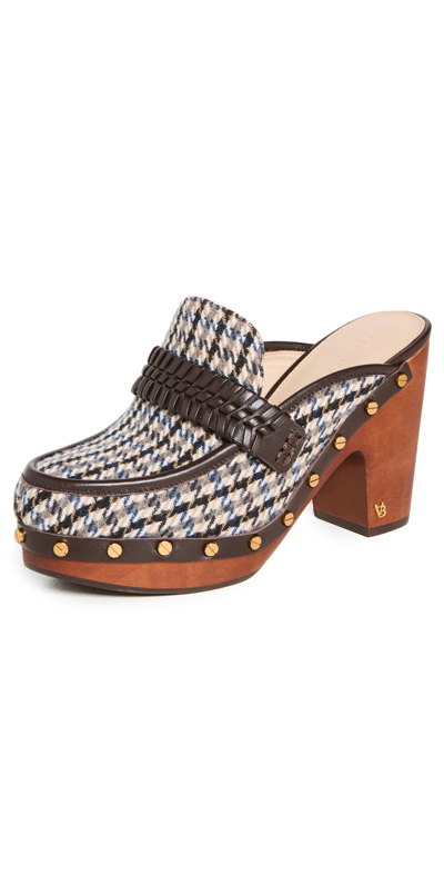 Veronica Beard Delia Houndstooth Loafer Clogs In Nocolor