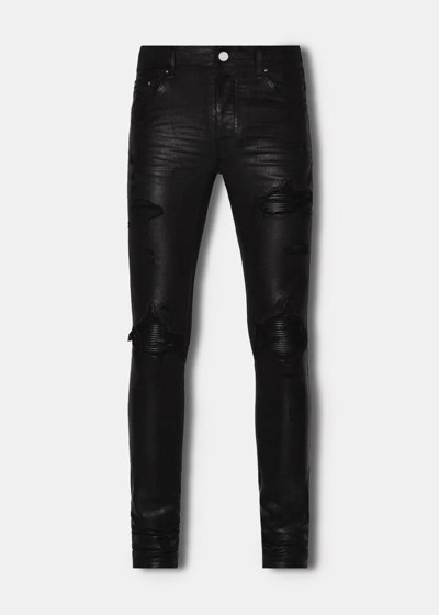 Amiri Black Coated Mx1 Jeans | ModeSens