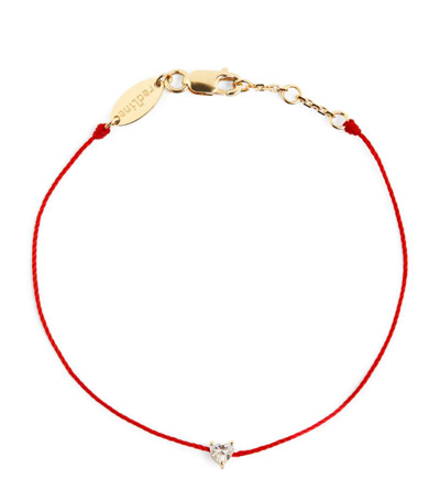 Redline Yellow Gold And Diamond Bien Aimé Bracelet In Red