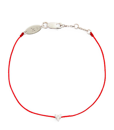 Redline White Gold And Diamond Bien Aimé Bracelet In Red
