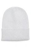 Melrose And Market Everyday Ribbed Beanie In Grey Micro