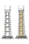Lagos Smart Caviar Two-tone Sterling Silver And 18k Yellow Gold Full Diamond Apple Watch Bracelet, 38-45mm In Silver Gold Diamond