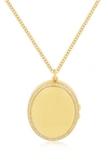 EF COLLECTION DIAMOND OVAL LOCKET NECKLACE