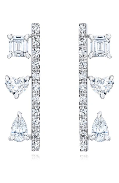 Mindi Mond Diamond Bar Drop Earrings In 18k Wg