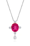 MINDI MOND PINK TOURMALINE & DIAMOND NECKLACE