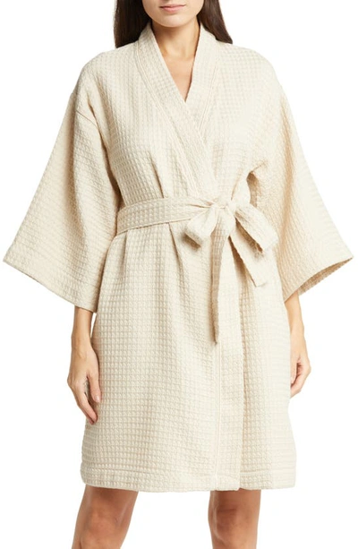 Nordstrom Everyday Waffle Robe In Beige Oatmeal