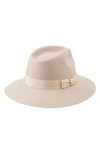 Helen Kaminski Emilli Conscious Merino Wool Fedora In Ecru/ Sand