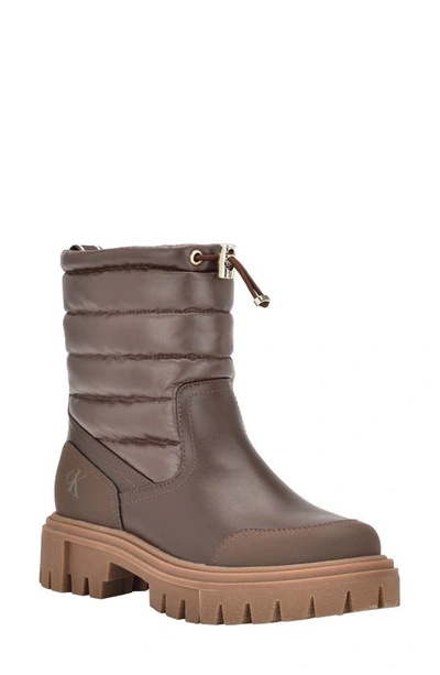 Calvin Klein Relika Quilted Boot In Multi