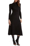 AS BY DF HARVEST MOON PUFF LONG SLEEVE MIDI SWEATER DRESS