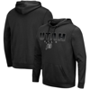 Colosseum Black Utah Utes Blackout 3.0 Pullover Hoodie In Black