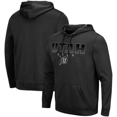 Colosseum Black Utah Utes Blackout 3.0 Pullover Hoodie