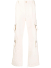 Jacquemus Functional Straight-leg Pants With Multiple Zip Pockets In Neutrals