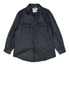 Aspesi Satin-effect Shirt Jacket In Blue
