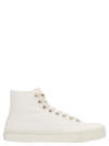 Maison Margiela Mm22 Solid Color Cotton High-top Sneakers In White