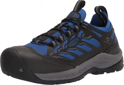 Pre-owned Keen Utility Men's Flint Ii Sport Low Composite Toe Work Shoe In Nautical Blue/black