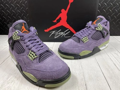 Pre-owned Jordan Size 8.5 W -  4 Retro Canyon Purple 2022 Aq9129 500 Ds In Hand Ships Asap