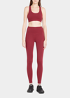 Splits59 Jaden Womens High Waist Pull On Leggings In Bordeaux