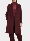Vince Classic Straight Wool-blend Coat In Charcoal