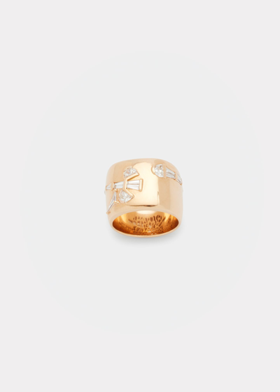 Nak Armstrong Wrapped Crocus Ring In White Diamonds And 20k Recycled Rose Gold In Rg