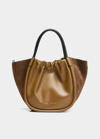 PROENZA SCHOULER SMALL RUCHED MIX LEATHER TOTE BAG