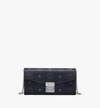 Mcm Tracy Crossbody Wallet In Visetos In Black
