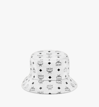Mcm Bucket Hat In Visetos In White