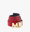 Mcm Claus M Reversible Belt 1" In Visetos In Candy Red