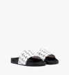 Mcm Logo Print Slides In White/black