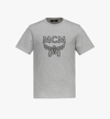 Mcm Men's Classic Logo T-shirt In Organic Cotton In Heather Grey